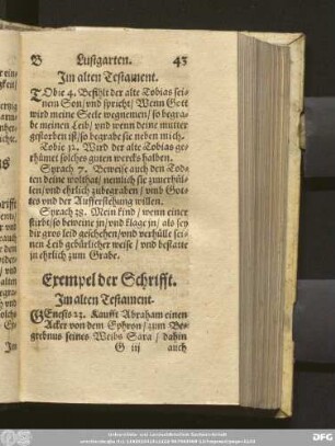 Exempel der Schrifft.