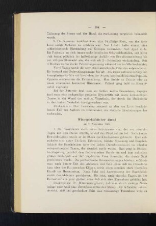 Wissenschaftlicher Abend am 7. November 1903.