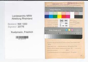 Entnazifizierung Friedrich Kuelpmann, geb. 05.10.1905 (Steiger)