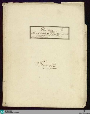 Partitas - Don Mus.Ms. 420 : winds, vla; F