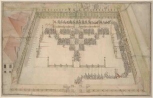 Gruppe vom Caroussel am 13. Januar 1714 im Amphitheater Dresden