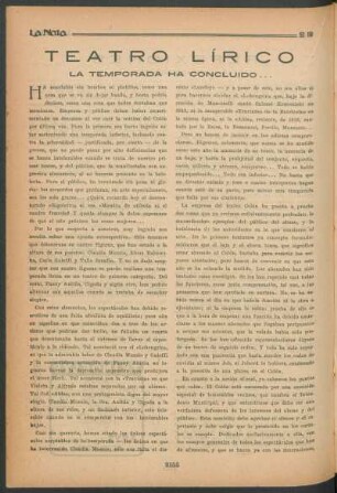 Teatro lírico : La temporada ha concluido...
