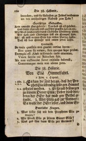 160-171, Die 38. - 40. Historie
