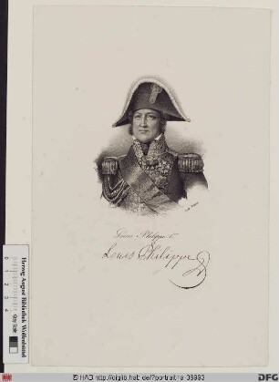 Bildnis Louis Philippe (d'Orléans), König der Franzosen (reg. 1830-48)