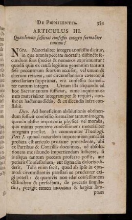 381-387, Articulus III. Quandonam sufficiat confessio integra formaliter tantum?