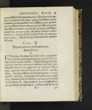 Cap. II. Deum curare res humanas, demonstratur.