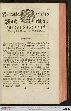 Den 19. des Weinmonats. XXXII. Stück