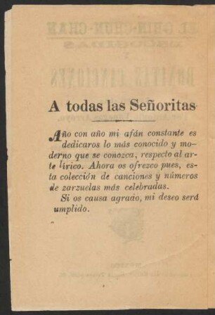A todas las Señoritas