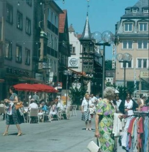 Bad Kissingen. Fußgängerzone in der Altstadt