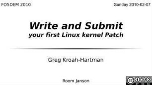 Write and Submit your first Linux Kernel Patch