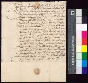 Heinrich Berka von Duba und Leipa auf Falkenburg bestätigt Bürgermeister und Rat von Bautzen für die Erben seines verstorbenen Bruders Zdislav Berka von Duba den Empfang der königlichen Rente i.H.v. 22 1/2 Talern.