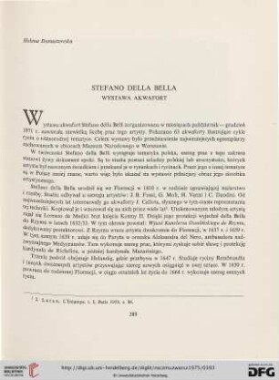 19: Stefano della Bella : wystawa akwafort