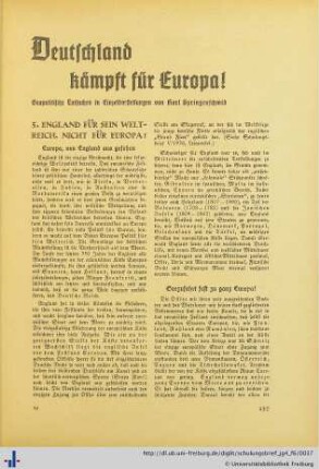 Deutschland kämpft für Europa.