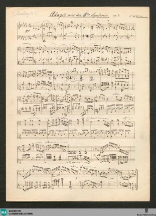 Symphonies. Excerpts Arr - JWK Mus.Ms. A 3 : pf; f; StrK op. 7/2