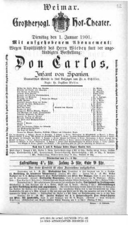 Don Carlos, Infant von Spanien