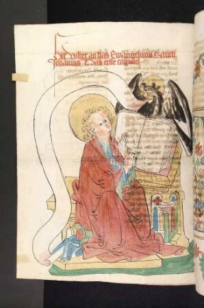 Johannes am Pult mit Adler