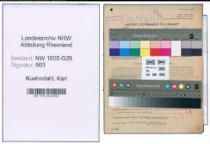 Entnazifizierung Karl Kuehndahl , geb. 20.07.1901 (Bahnsekretaer)