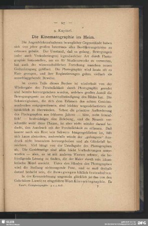 9. Kapitel: Die Kinematographie im Heim