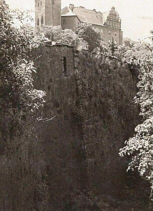 Bautzen. Nachhussitische Mauer unterhalb der Nikolaikirchruine
