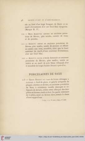 Porcelaines de Saxe (Nr. 113 - 141)