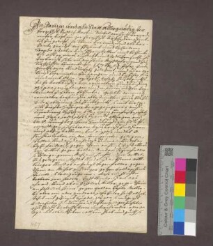 Schuldverschreibung des Stefan Gstalter von Ehrenstetten gegenüber der Frühmesse in Kirchhofen.