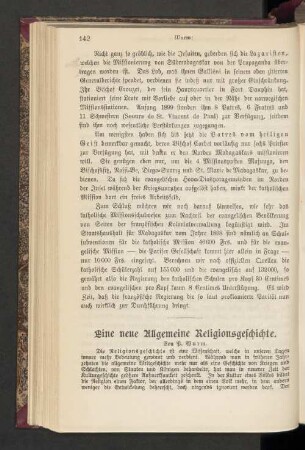 Eine neue Allgemeine Religionsgeschichte