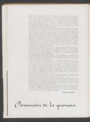 Persecución de la quimera