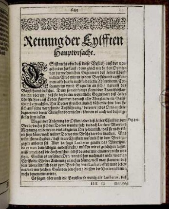 Rettung der Eylfften Hauptursache.