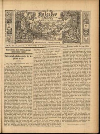 Ausgabe vom Sonntag, den 24. Dezember 1905.