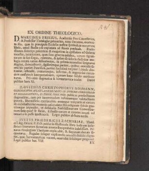 Ex Ordine Theologico.