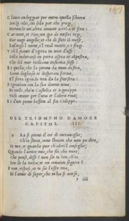 Del Triompho Damore Capitol .III.