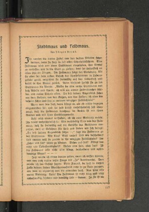 Stadtmaus und Feldmaus.