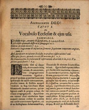 De dote ecclesiae eiusque iuribus et privilegiis tractatus canon.