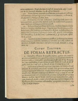 Caput Tertium. De Forma Retractus.