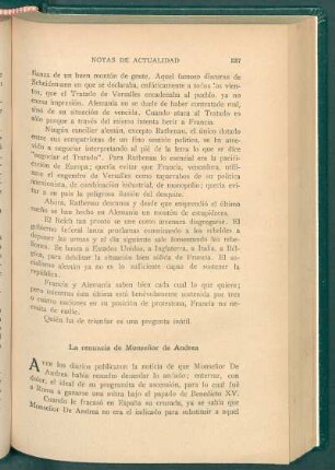 La renuncia de Monseñor de Andrea