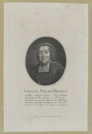Bildnis des Johann Philipp Heinius