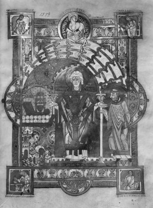 Uta-Evangelistar — Der heilige Erhard beim Meßopfer, Folio 4recto