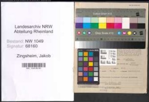 Entnazifizierung Jakob Zingsheim , geb. 19.03.1901 (Lehrer)
