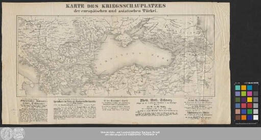Karte des Kriegsschauplatzes der europäischen und asiatischen Türkei