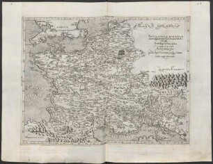 Totivs Galliae Descriptio, cum parte Angliae, Germaniae, Flandriae, Brabantiae, Italiae, Romam usque