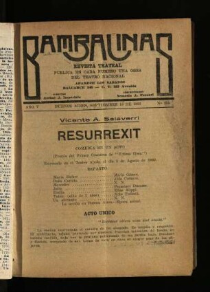 Resurrexit : comedia en un acto