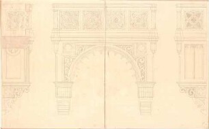 Moninger, Johann; Balkon - Balkon (Details, Schnitt)