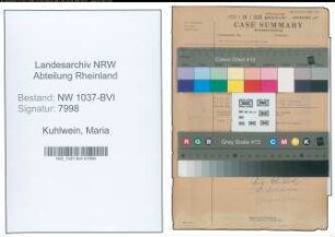 Entnazifizierung Maria Kuhlwein , geb. 30.07.1911 (Lehrerin)