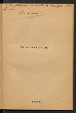 [Dedicatoria de los autores a Pablo Arana escrita a mano]