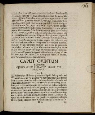 Caput Quintum & ultimum. Quibus Modis Philautia Cesset, Vel Minuatur.