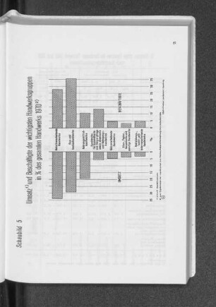 Schaubild 5: Umsatz und Beschäftigte der wichtigsten Handwerksgruppen in % des gesamten Handwerks 1970