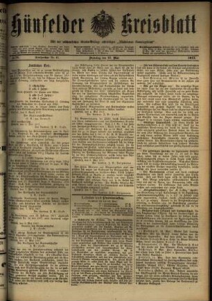 Ausgabe vom Montag, den 14. Mai 1917.