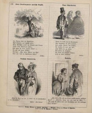 "Herrn Hauskreuzmeiers poetische Ergüsse" "Neues Schreiberlied" "Classische Reminiscenz" "Aushilfe"