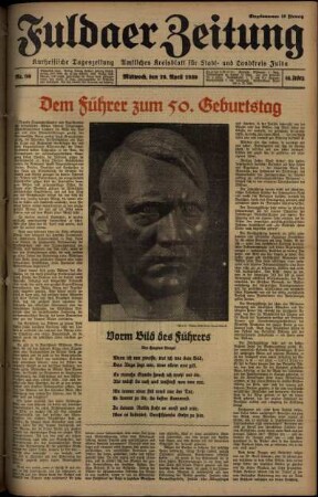 Ausgabe vom Mittwoch, den 19. April 1939.