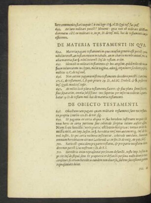 De Obiecto Testamenti.